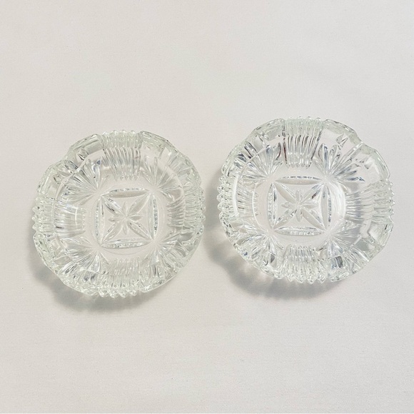 Other - Federal Glass Georgetown Ashtrays Pressed Glass Vintage Set Of 2